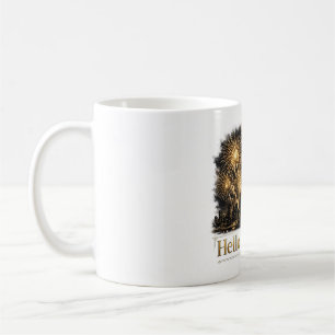 Tasse à café Bonjour Nouvelle Année Ville
