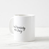 Tasse à café "Bonjour" Simple Moderne Citation (Devant gauche)