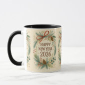 tasse à café bonne année 2026 rustique (Gauche)