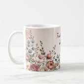 Tasse à café botanique à l'aquarelle pour enseigna (Gauche)