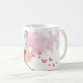 Tasse à café Bouteille de Parfum Rose & Fleurs Est (Devant droit)