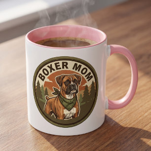 Tasse à café Boxer Mom Cadeau pour maman de chie