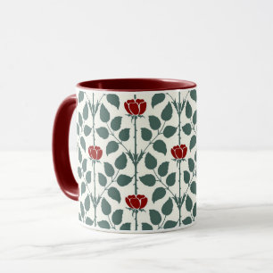 Tasse à café Briar Rose rouge foncé de Voysey