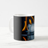 Tasse à café Burning Ice Cube – Art de Feu & Glace (Devant gauche)