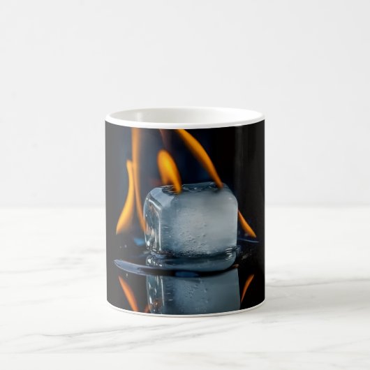 Tasse à café Burning Ice Cube – Art de Feu & Glace (Centre)