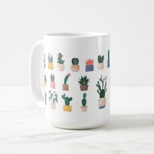 Tasse à café Cactus 15oz (Devant gauche)