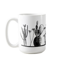 Tasse à café cactus minimaliste
