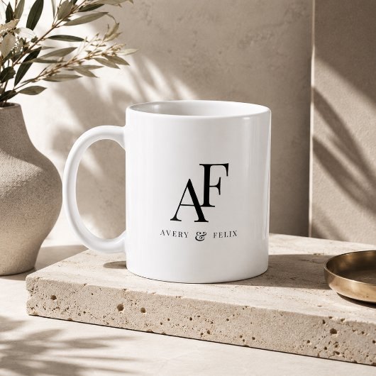 Tasse à café | Cadeau de monogramme de mariage per