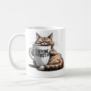 Tasse à café Caffeine First pour les amoureux des