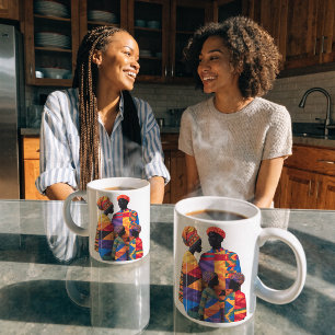 Tasse à café célébrant la famille noire