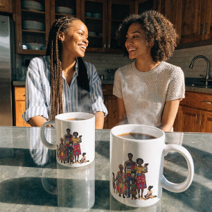 Tasse à café célébrant la famille noire