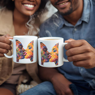 Tasse à café célébrant l'art du quilting