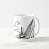 Tasse à café Cendrillon Chaussures Argentées Citat (Devant droit)