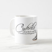 Tasse à café Cendrillon Chaussures Argentées Citat (Devant gauche)