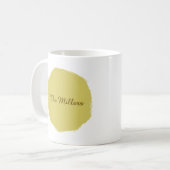 Tasse à café Cercle Jaune Chaud Douce (Devant gauche)