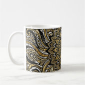 Tasse à café cercle mandala or abstrait (Gauche)