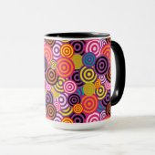 tasse à café cercles psychédéliques (Devant droit)
