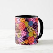 tasse à café cercles psychédéliques (Devant droit)