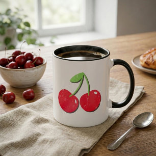 Tasse à café Cerise Rétro Vintage