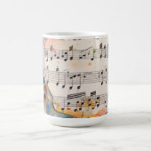 Tasse à café Chanteuse Musicale Notes de peinture (Centre)