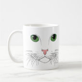Tasse à café Chat aux Yeux Verts (Gauche)