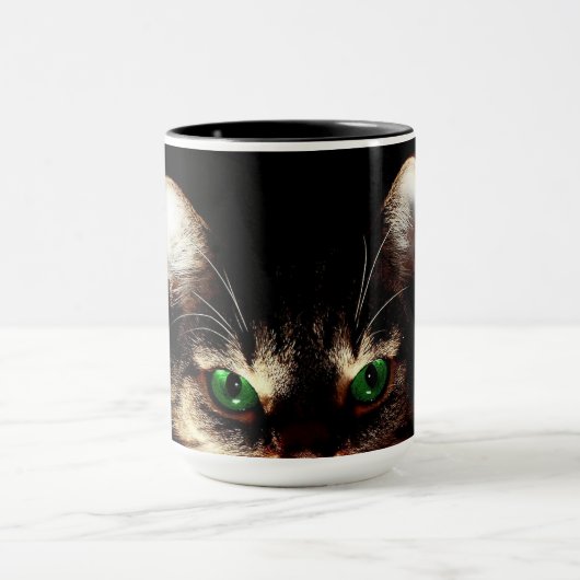 Tasse à café Chat aux Yeux Verts (Centre)