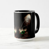 Tasse à café Chat aux Yeux Verts (Devant droit)