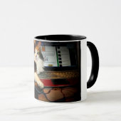 Tasse à café 'Chat calico a pris votre souris' (Devant droit)