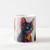 Tasse à café Chat Color Splash – Cadeau vibrant po (Centre)