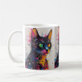 Tasse à café Chat Color Splash – Cadeau vibrant po (Gauche)