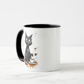 Tasse à café Chat Drôle – Cadeau original pour ama (Devant gauche)