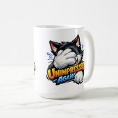 Tasse à café Chat Drôle et Imperturbable - Bureau (Devant droit)
