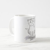 Tasse à café Chat Heureux (Devant gauche)