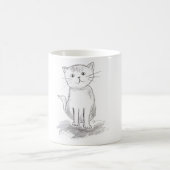 Tasse à café Chat Heureux (Centre)