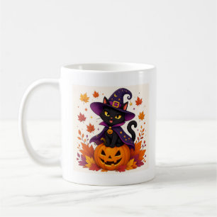 Tasse à café Chat Noir Halloween