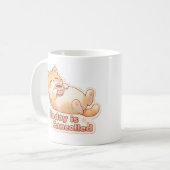 Tasse à café Chaton Mignon Paresseux Aujourd'hui e (Devant gauche)