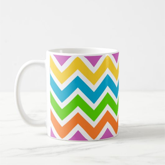 tasse à café chevron de printemps (Gauche)