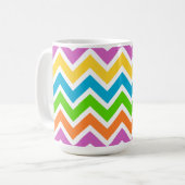tasse à café chevron de printemps (Devant gauche)