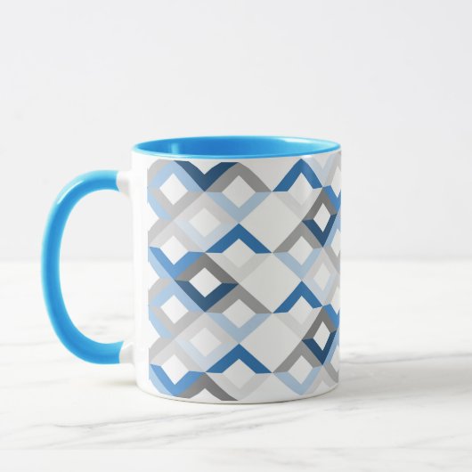 tasse à café chevrons bleus (Gauche)