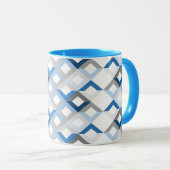 tasse à café chevrons bleus (Devant droit)