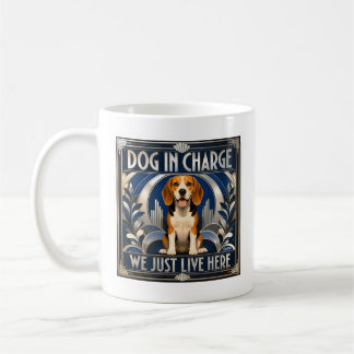 Tasse à café Chien Beagle Drôle Dirige la Maison -