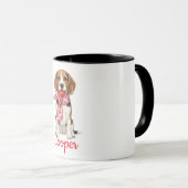 Tasse à café chien Beagle joyeuse Saint-Valentin 2 (Devant droit)