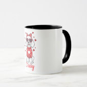 Tasse à café chien caniche Saint-Valentin 2026 (Devant droit)