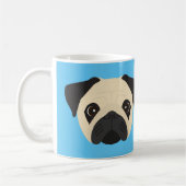 Tasse à café Chien Carlin (Gauche)