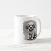 Tasse à café Chiot Mignon (Devant droit)