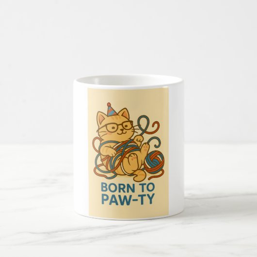 Tasse à café Chouette Chat de Fête (Centre)