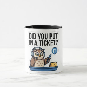 Tasse à café chouette drôle de support informatiqu