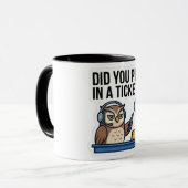 Tasse à café chouette drôle de support informatiqu (Devant gauche)