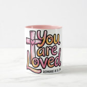 Tasse à café chrétienne de 11 oz « Vous êtes aimé (Centre)