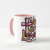Tasse à café chrétienne de 11 oz « Vous êtes aimé (Devant gauche)